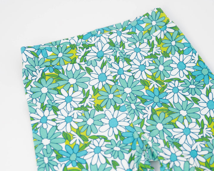 Blue Flower Power Shorts