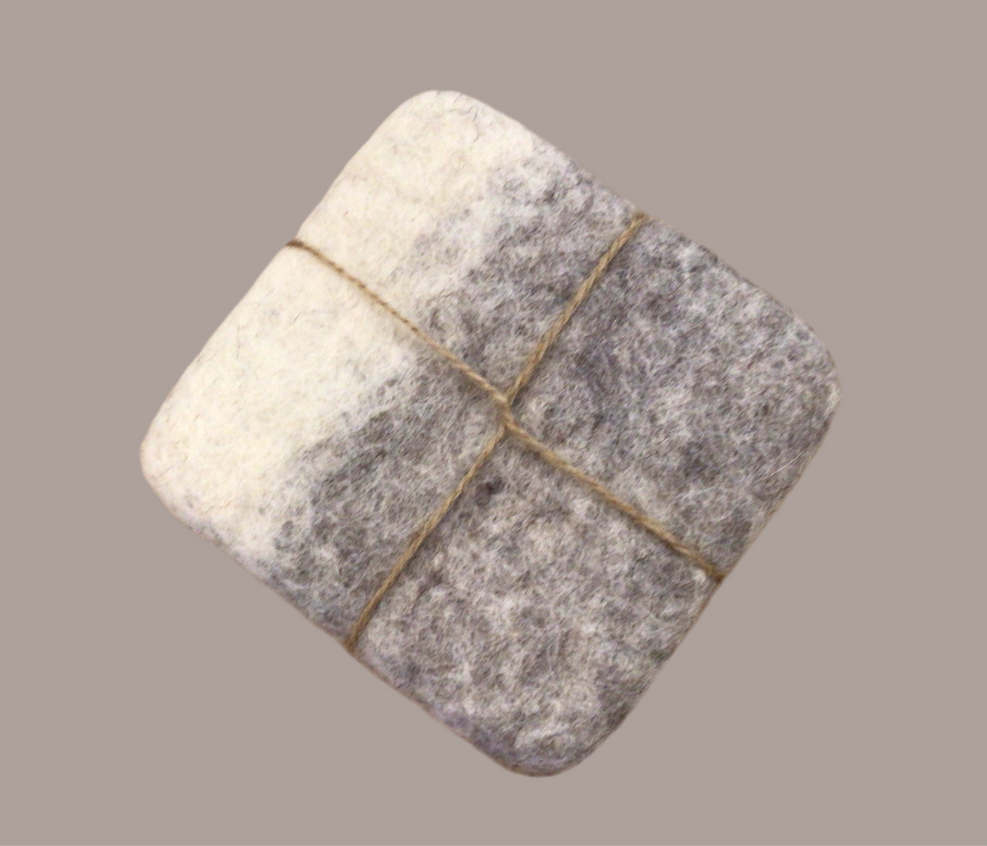 Grey Felt Coaster set