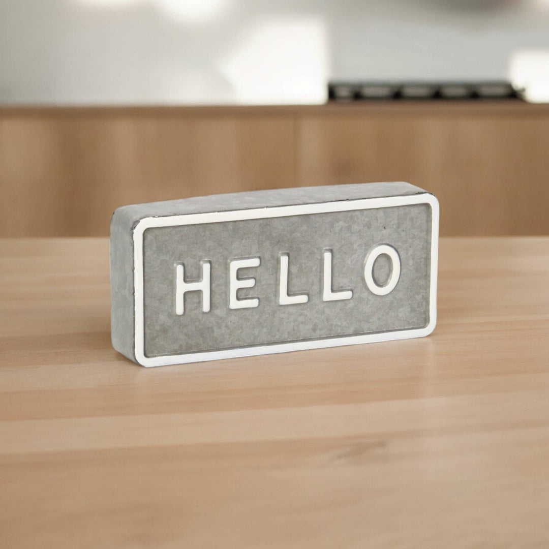 "Hello" Table Sign