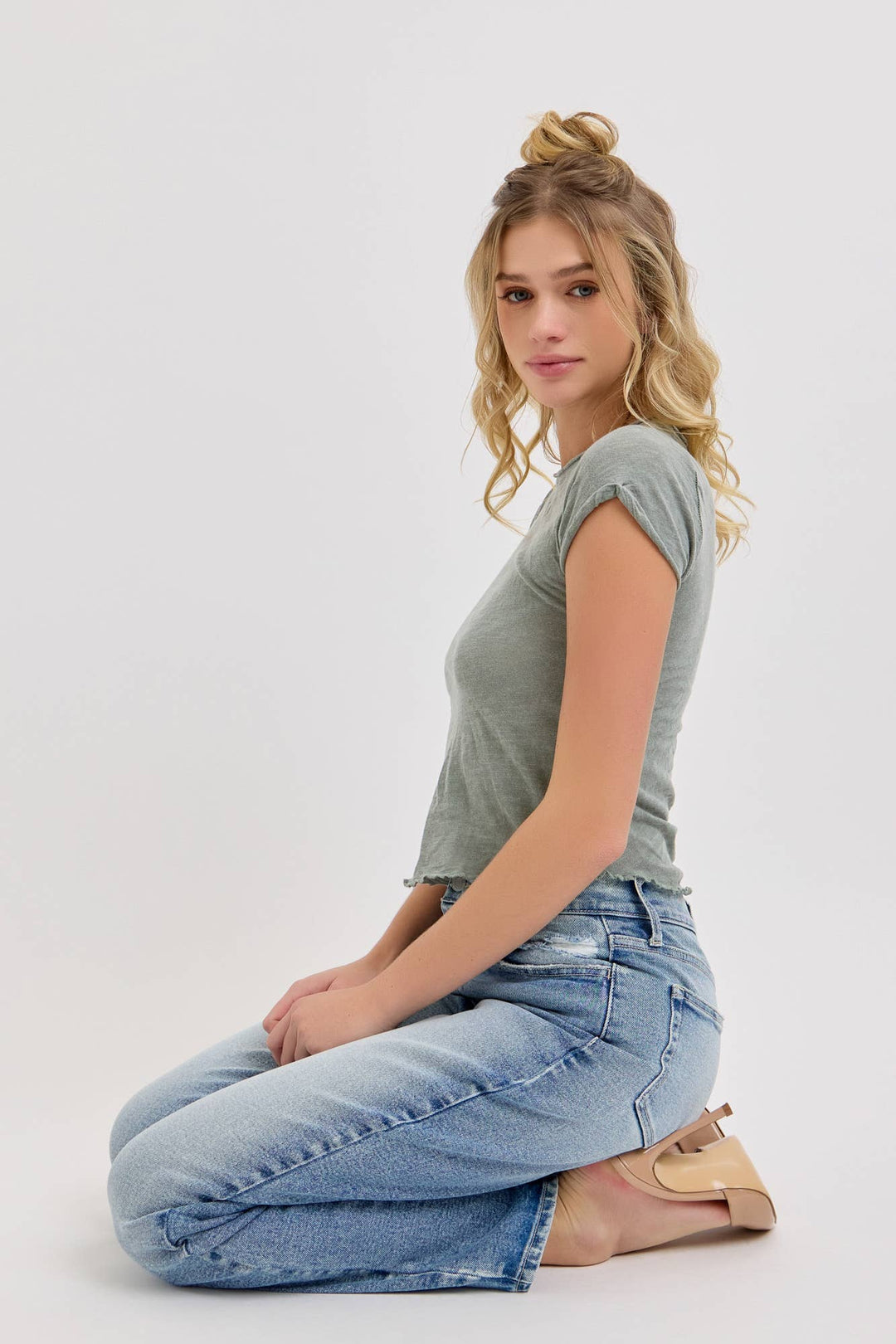 High Rise Straight Jeans