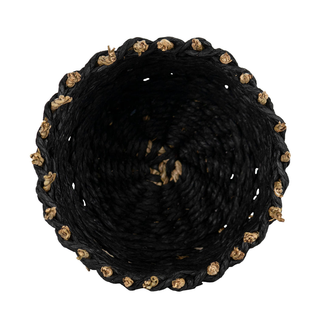 Ivo Western Weave Black Basket