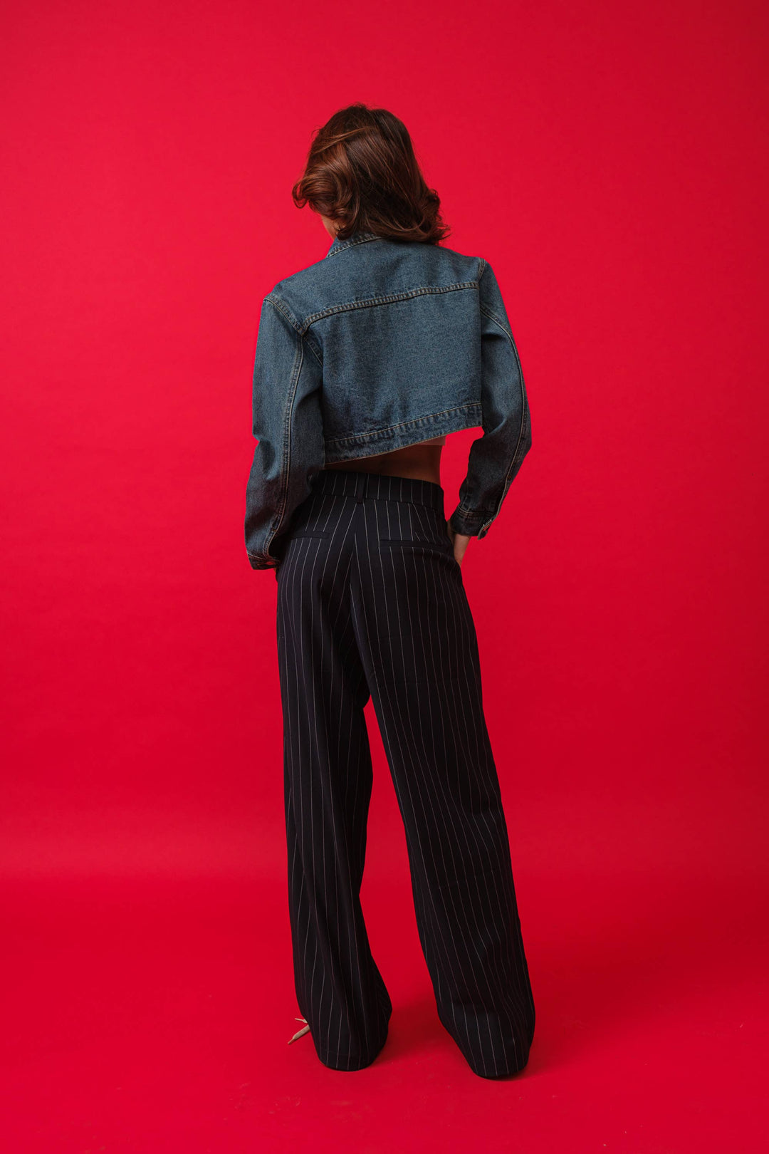 DENIM CROP JACKET