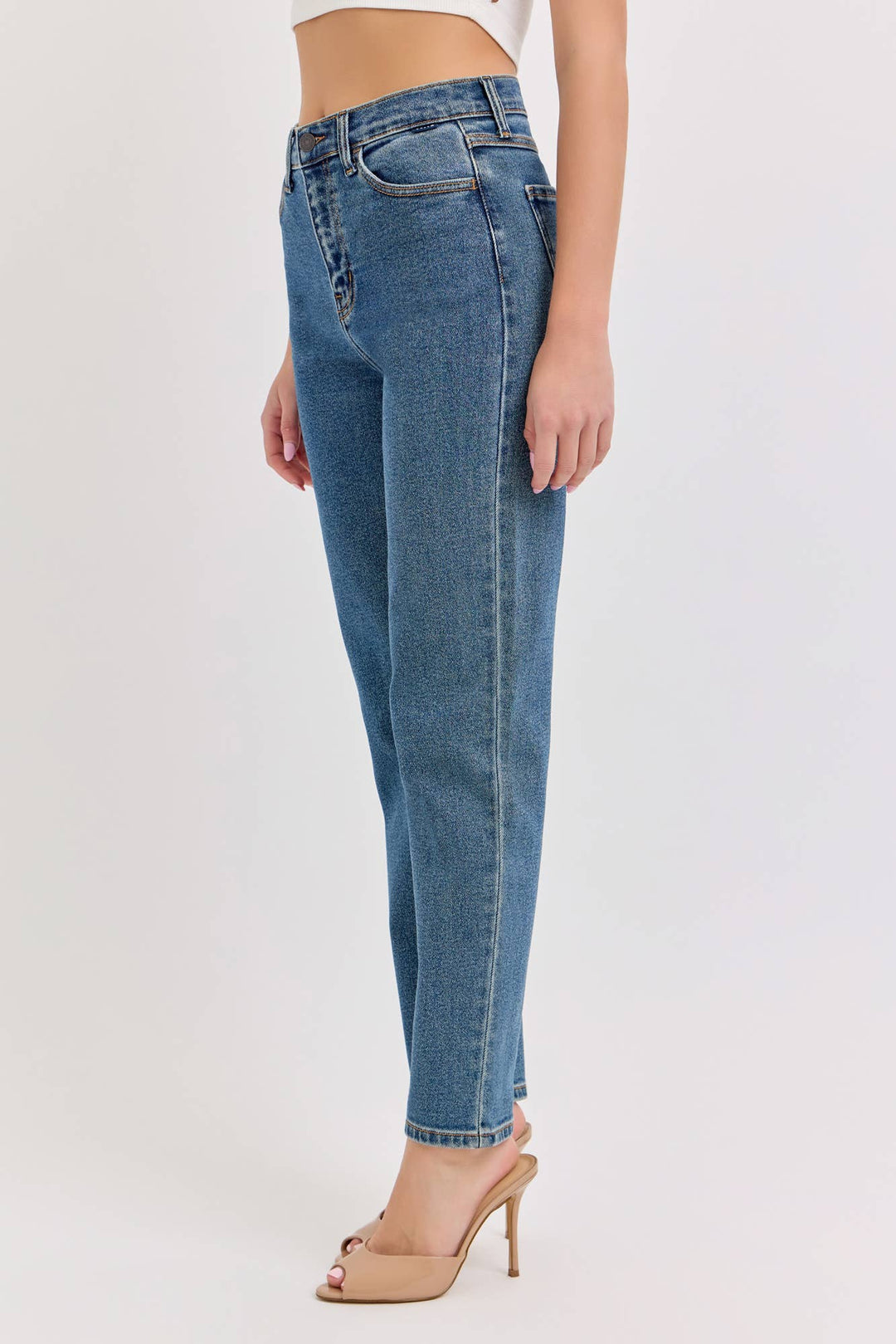 Dark High Rise Mom Jean