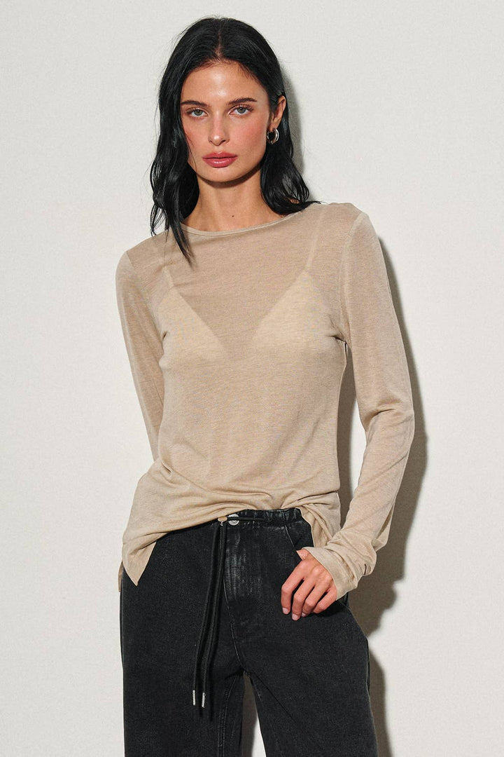 Knit Sheer Basic Top