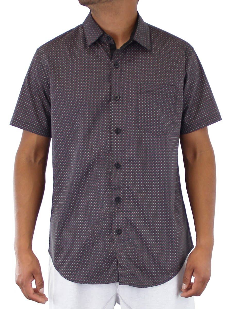Quatrefoil  Print Button Down Shirt
