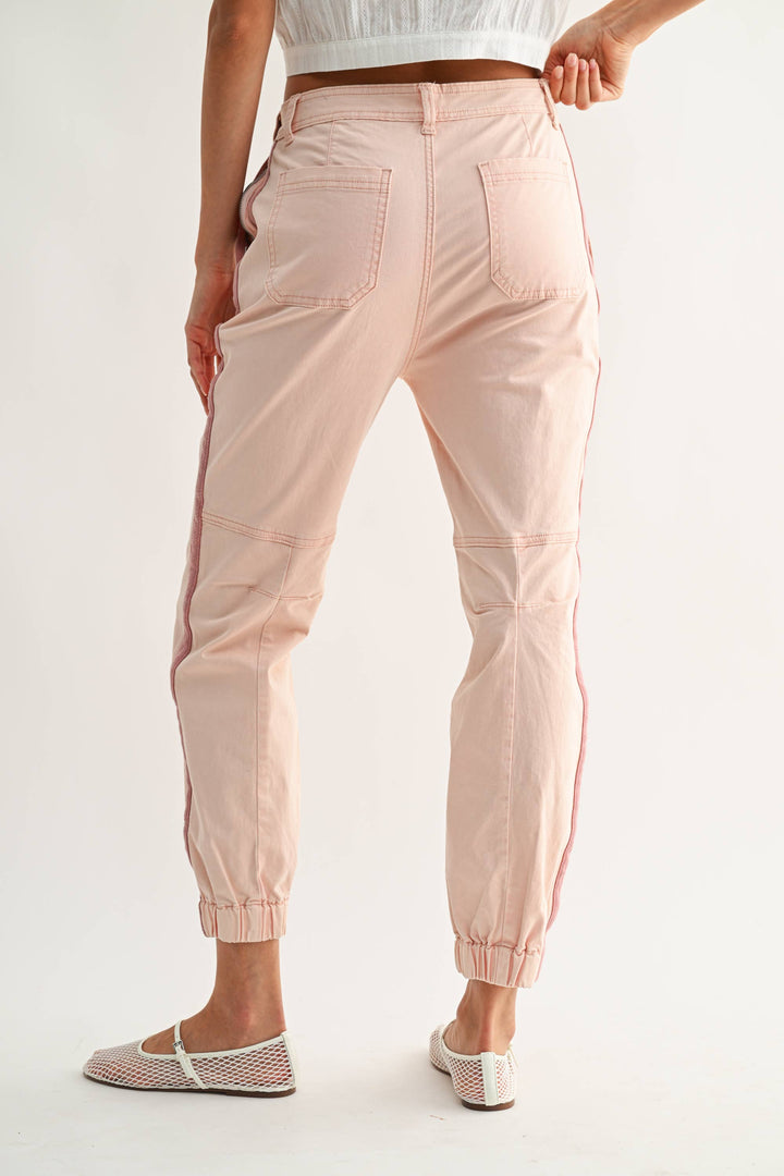 Track Pants with Zip Pocket Pink