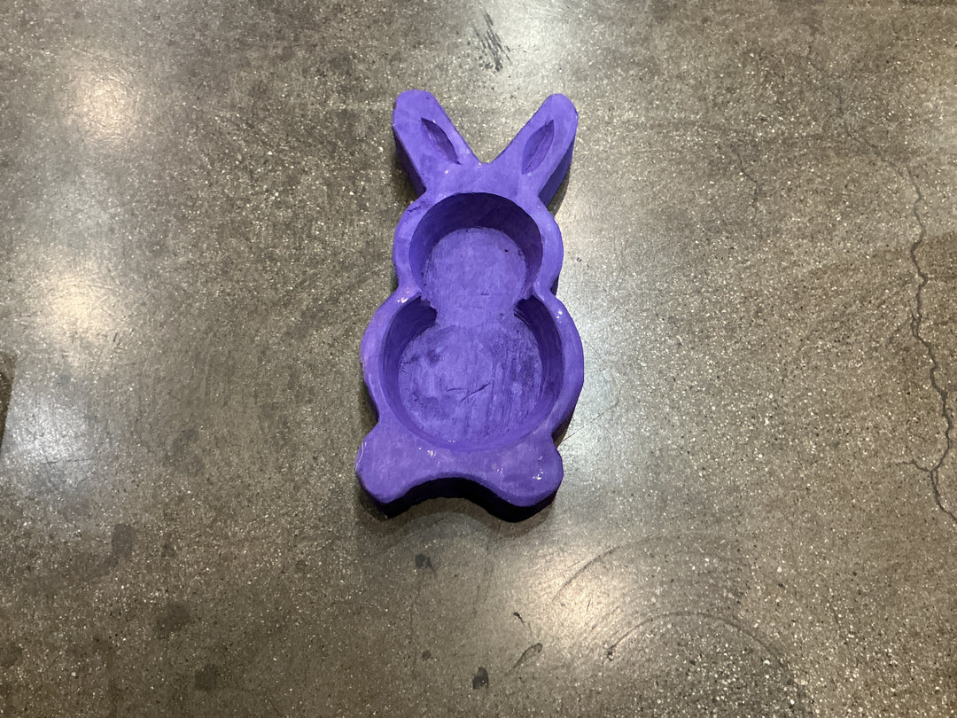 Large Wood Bunny Bowl