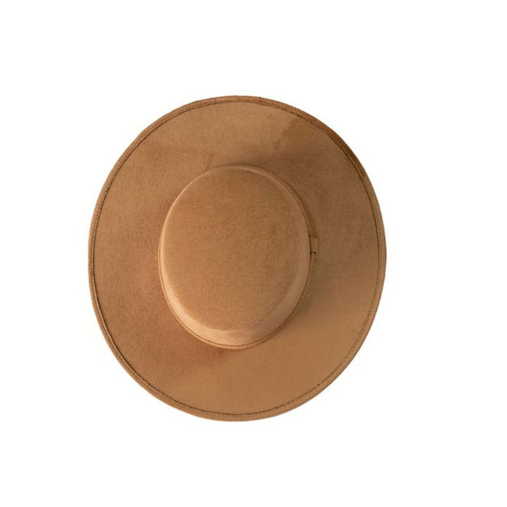Kids Child Unisex Vegan Suede Boater Hat