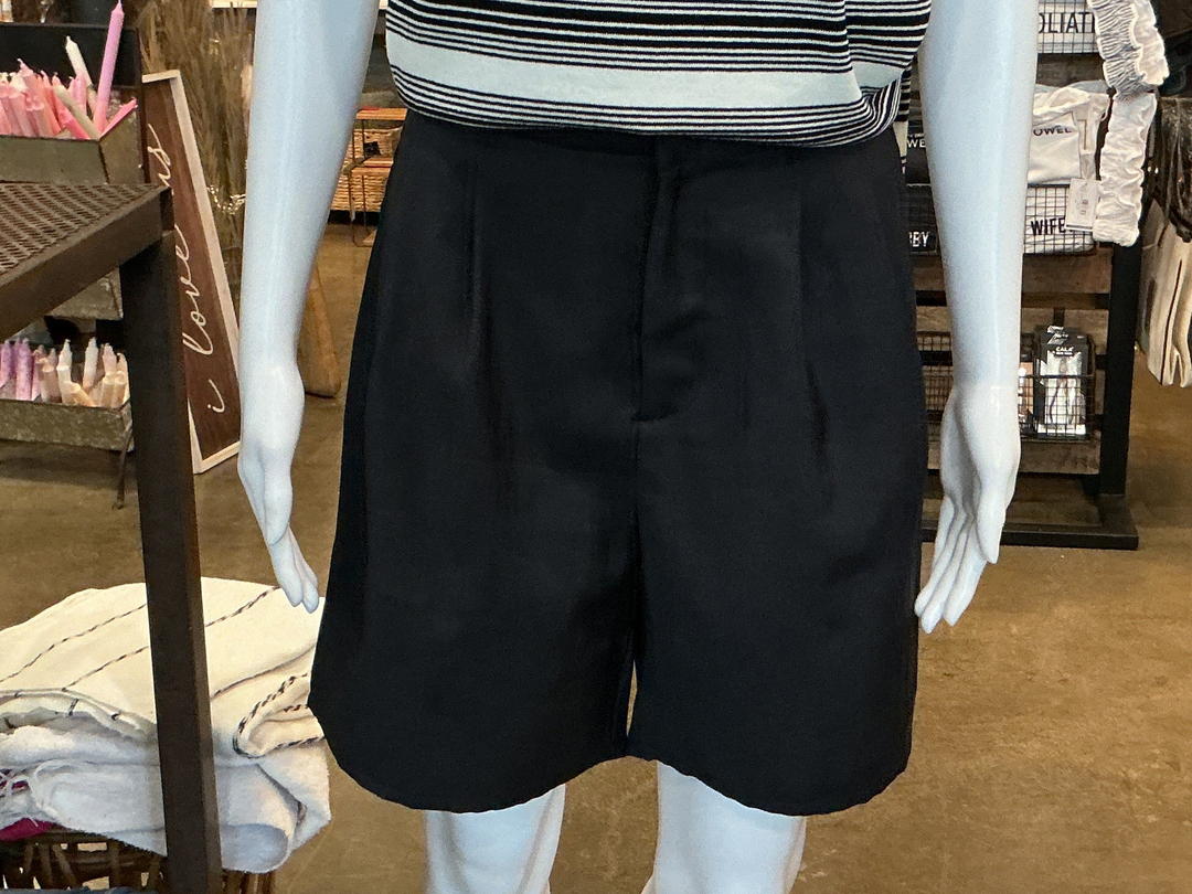 Tailored Pleated Shorts
