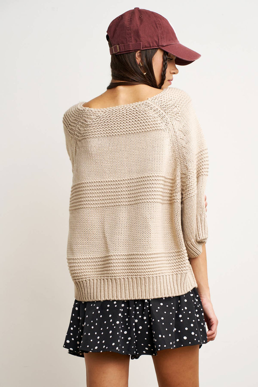 Chunky Knit Oversized Sweater Top