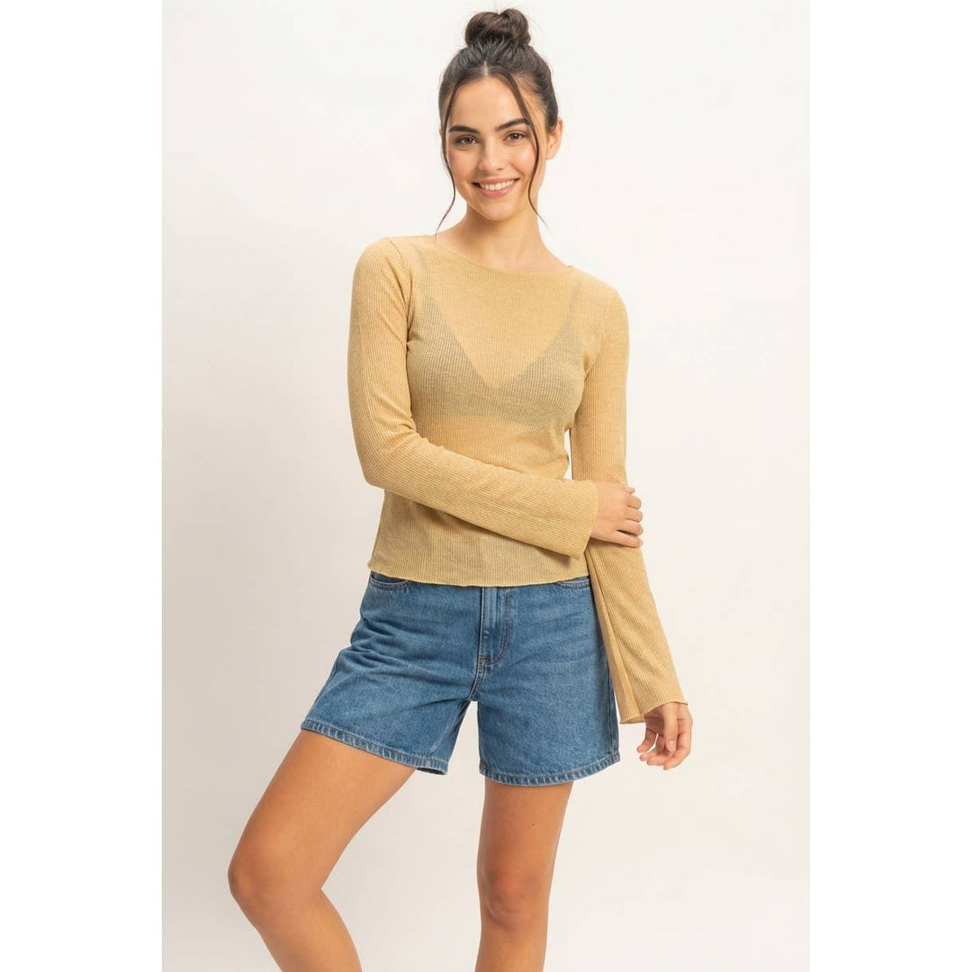 Ribbed Long Sleeve Top