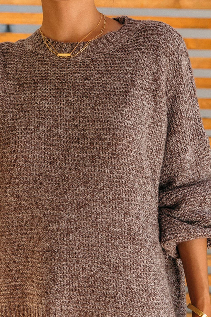 Crew neck Drop Shoulder Sweater