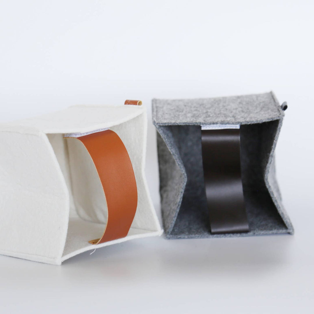 Felt Tissue Box Cover - Square: Grey / Square