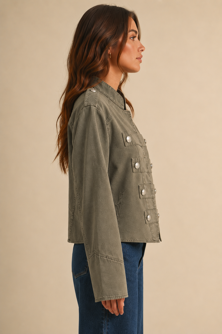 MILITARY INSPIRED TWILL JACKET