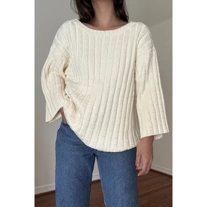 Knit Relaxed Fit Sweater Top