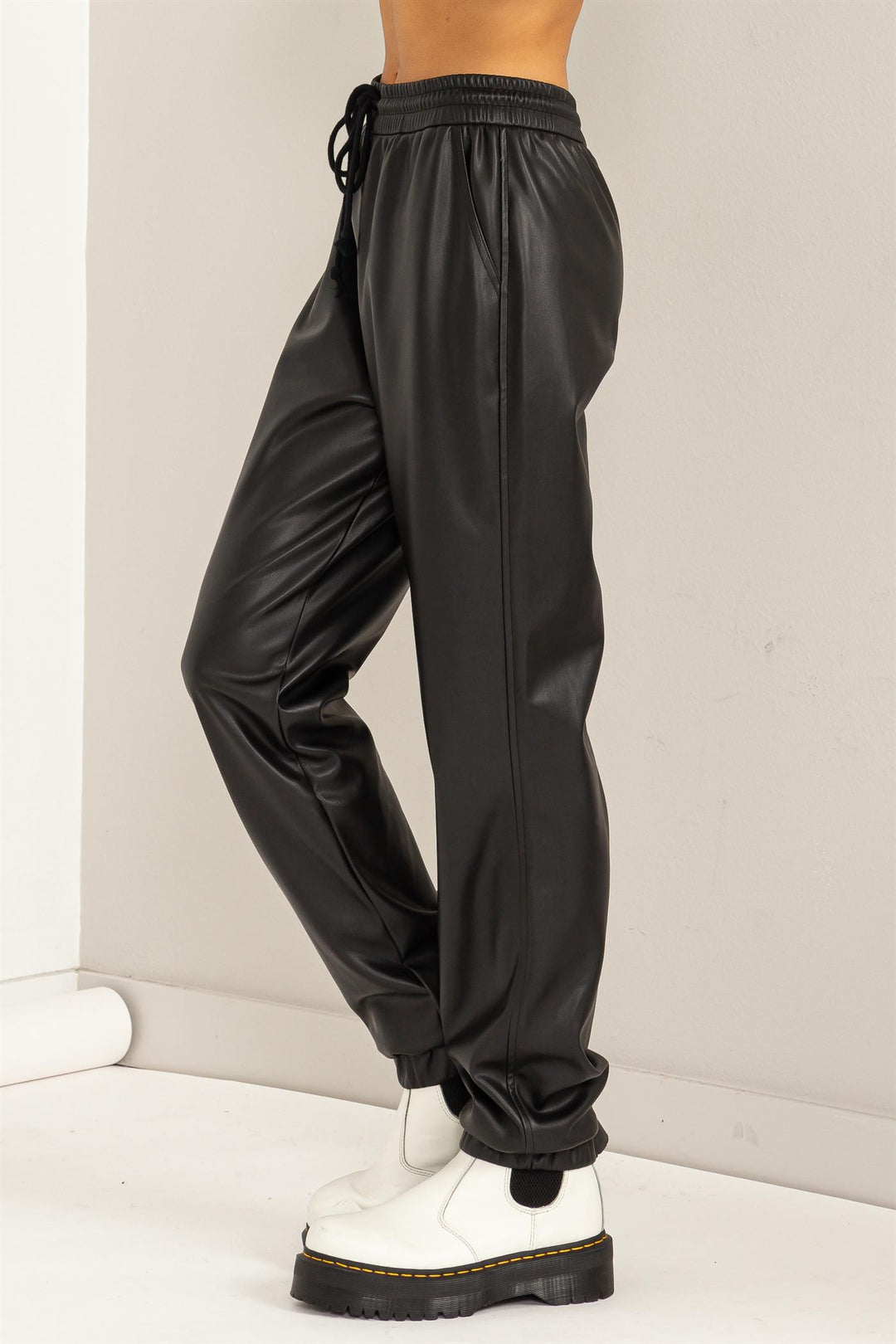 Leather Joggers (2 color options)