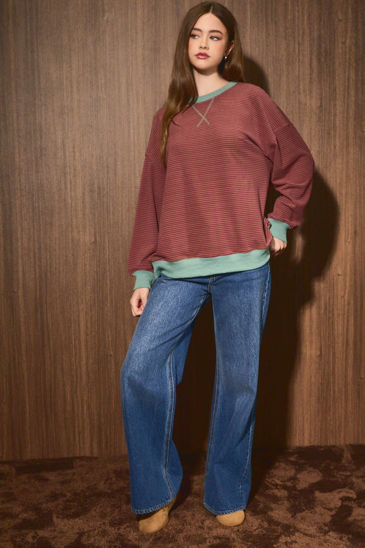 STRIPE SWEATSHIRT