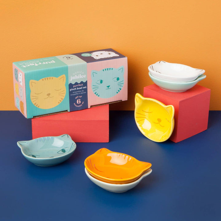 Purrfect Shaped Pinch Bowls Set of 6