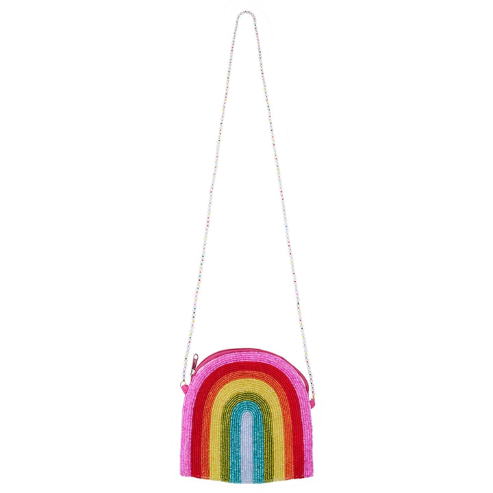 Beaded Rainbow Crossbody Bag