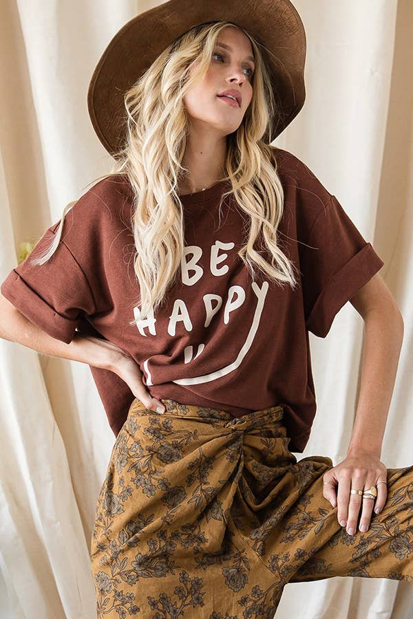 Be Happy Graphic T Shirt