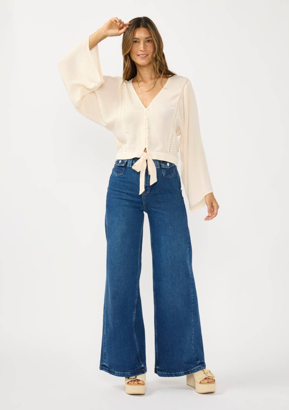 Front Button Down Blouse