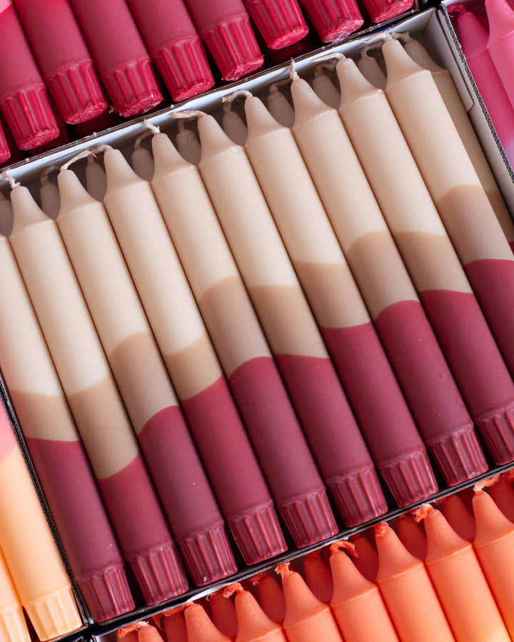 Taper candles- Cozy Fall (Beige/Red)