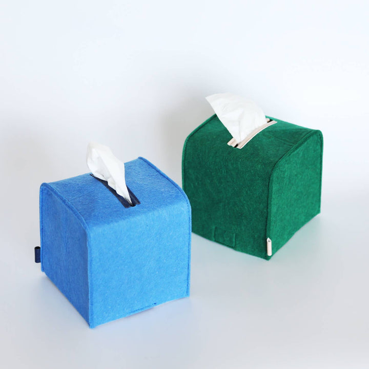 Felt Tissue Box Cover - Square: Grey / Square