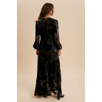 Burnout Velvet Maxi Dress