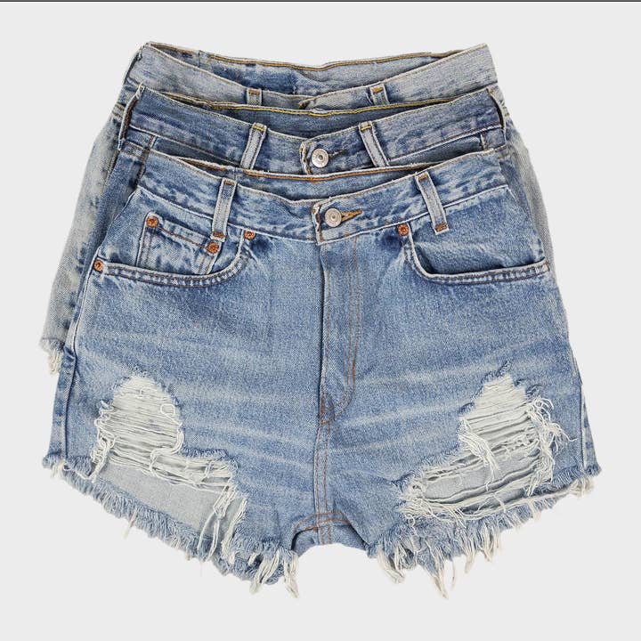 High-Rise Upcycled Levi's Shorts