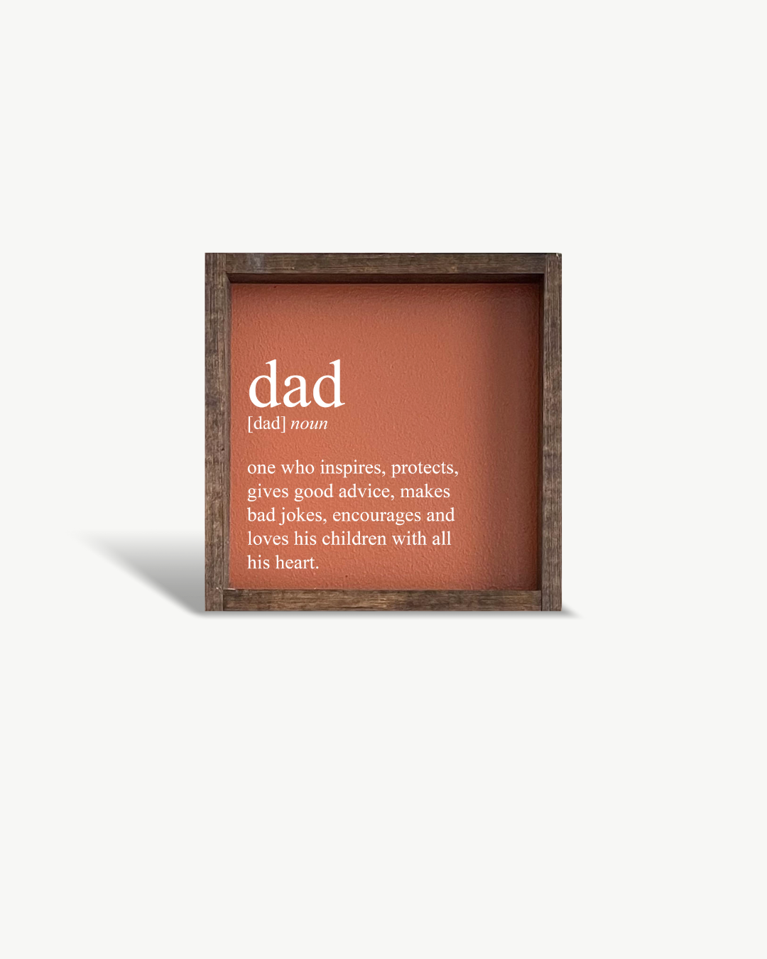 Dad Definition Wood Sign Black