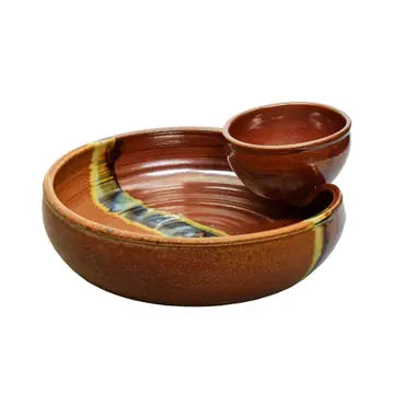 Hand Crafted Chip &amp; Dip Dish
