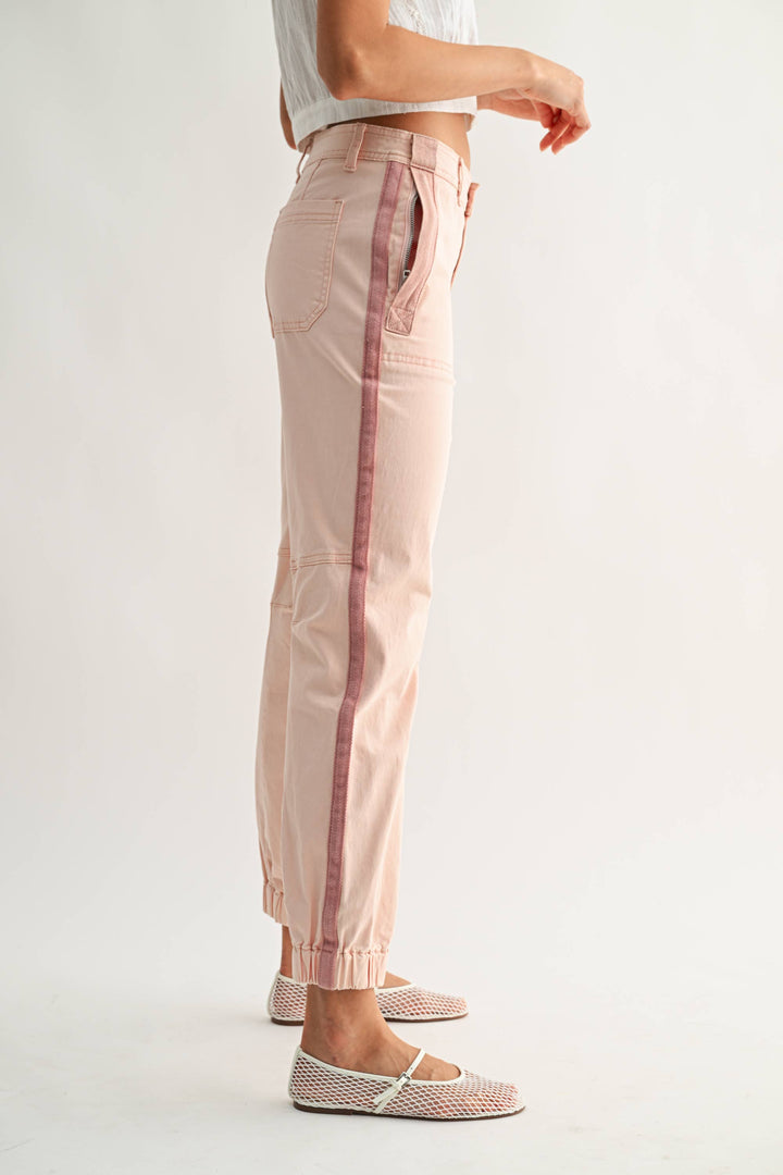 Track Pants with Zip Pocket Pink