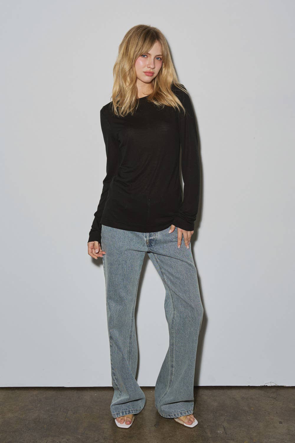 Knit Sheer Basic Top