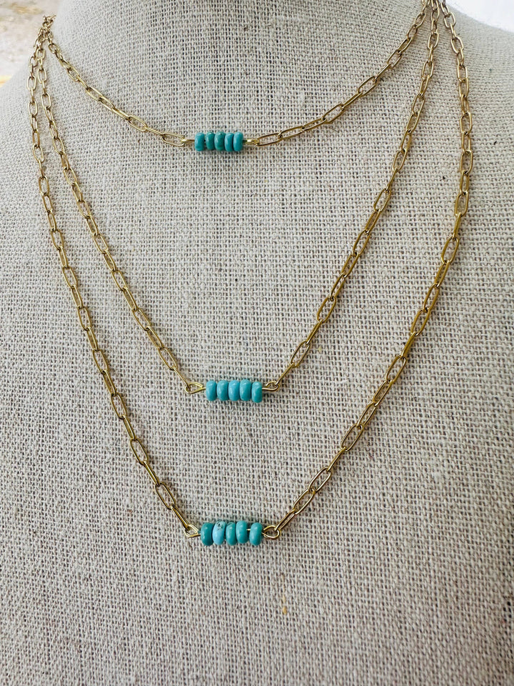 Rondelle  Turquoise Necklace