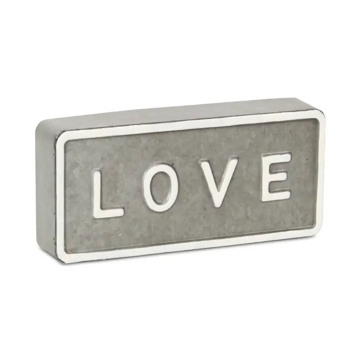 Metal "Love" Table Sign