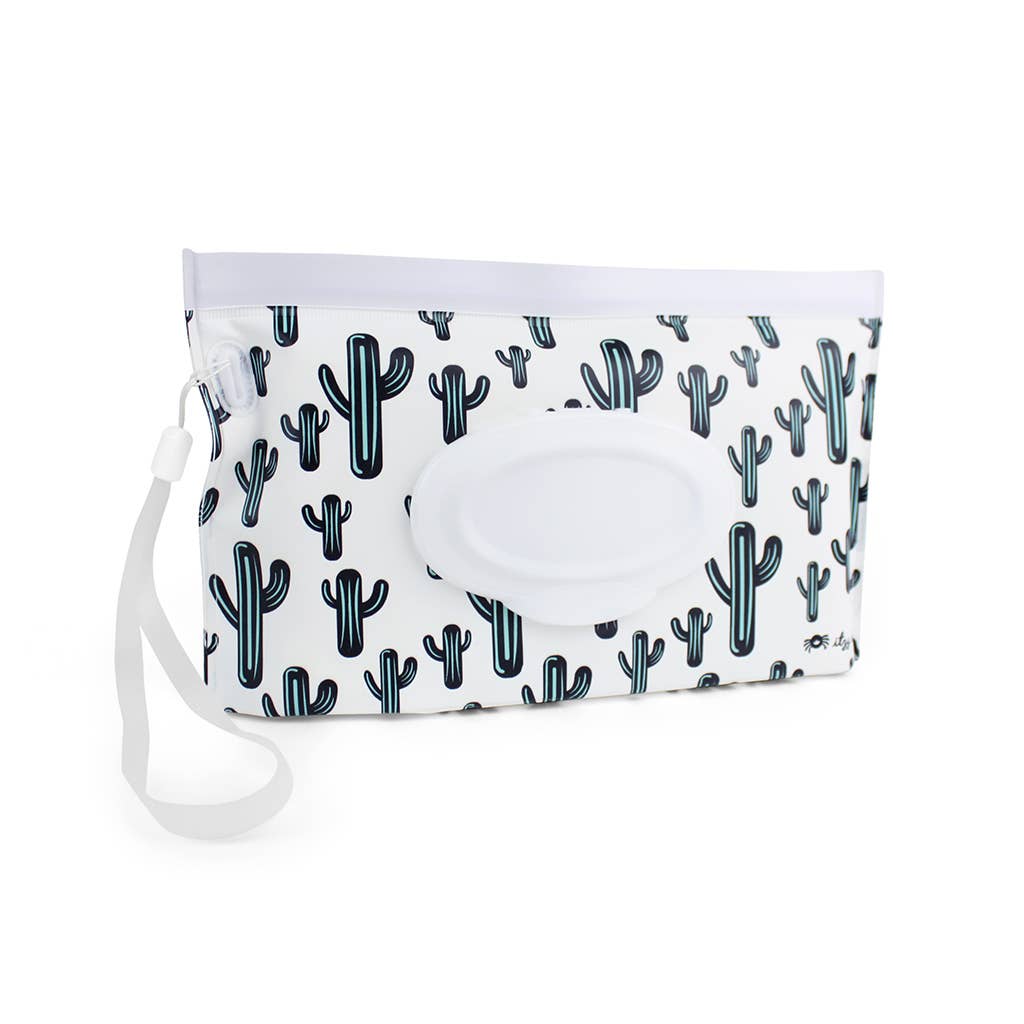 Pouch Reusable Wipes Case: Cactus