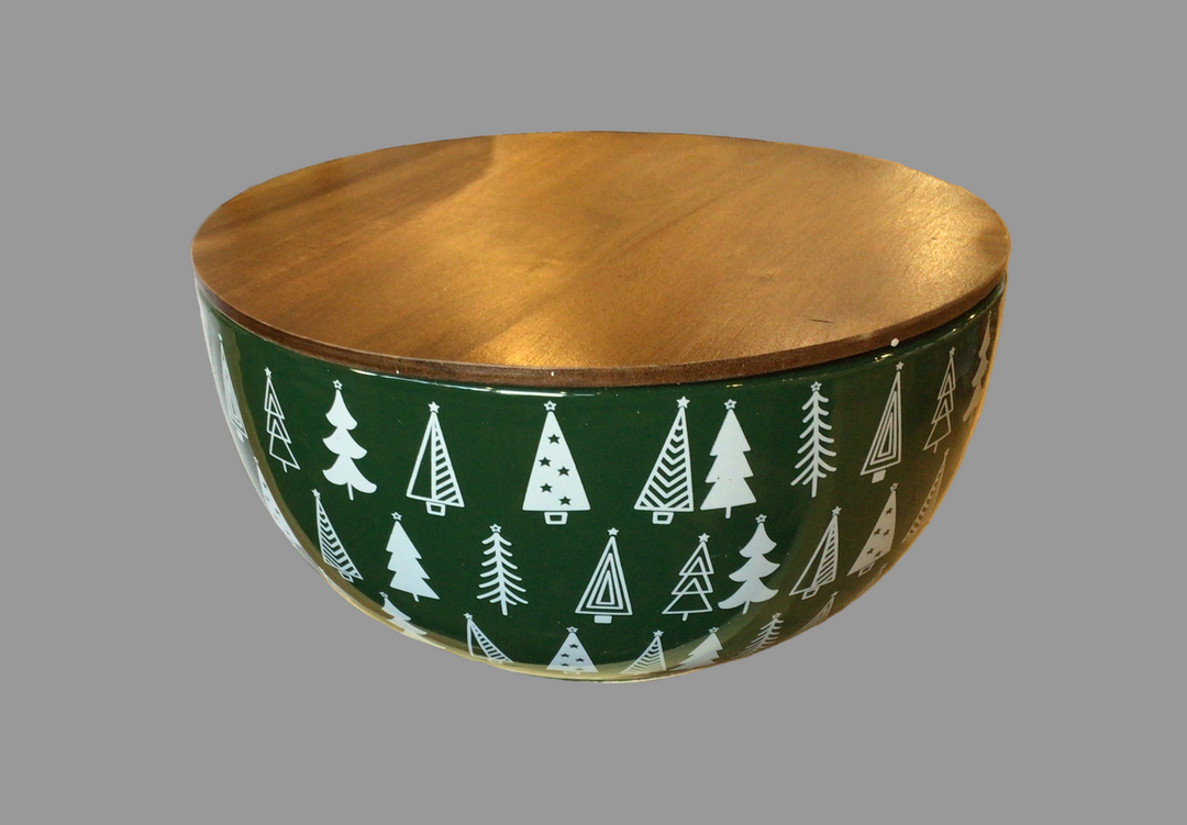 Christmas Salad Bowl w/Lid