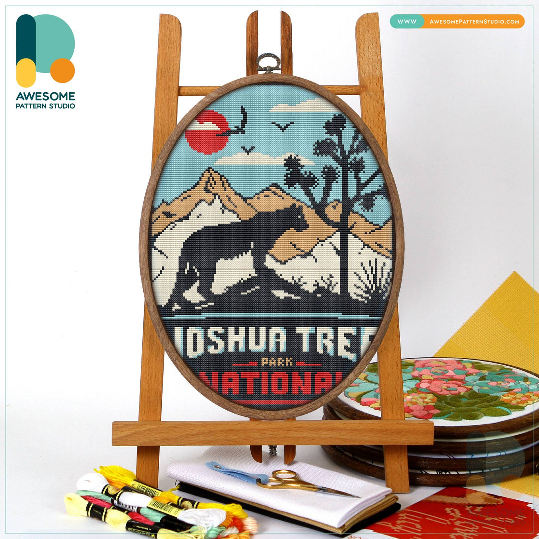 Joshua Tree National Park, Counted Cross Stitch Kit