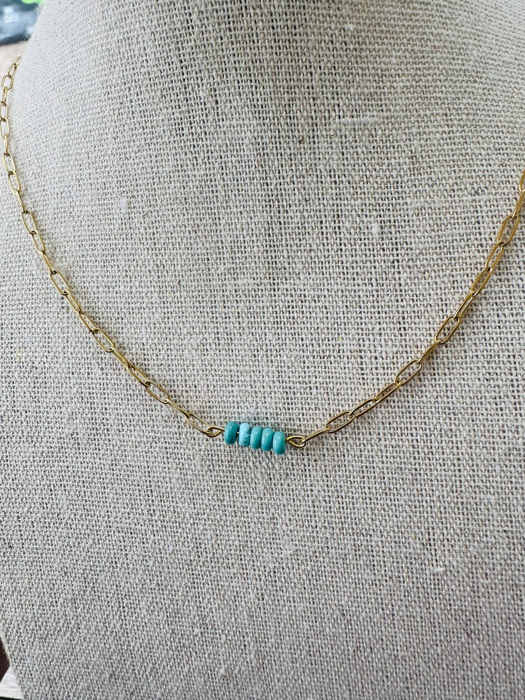 Rondelle  Turquoise Necklace