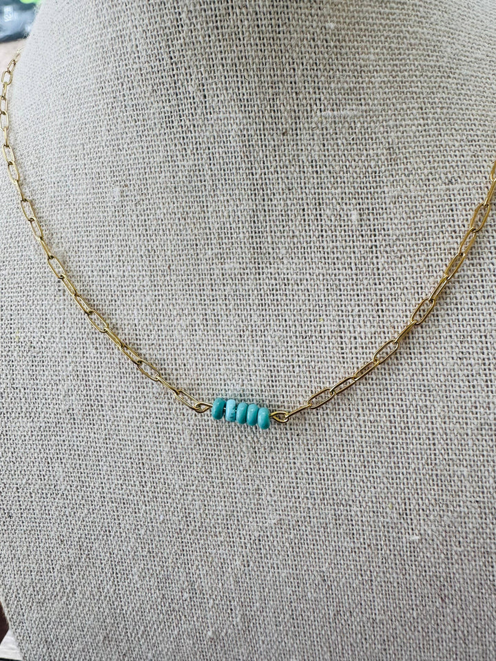 Rondelle  Turquoise Necklace