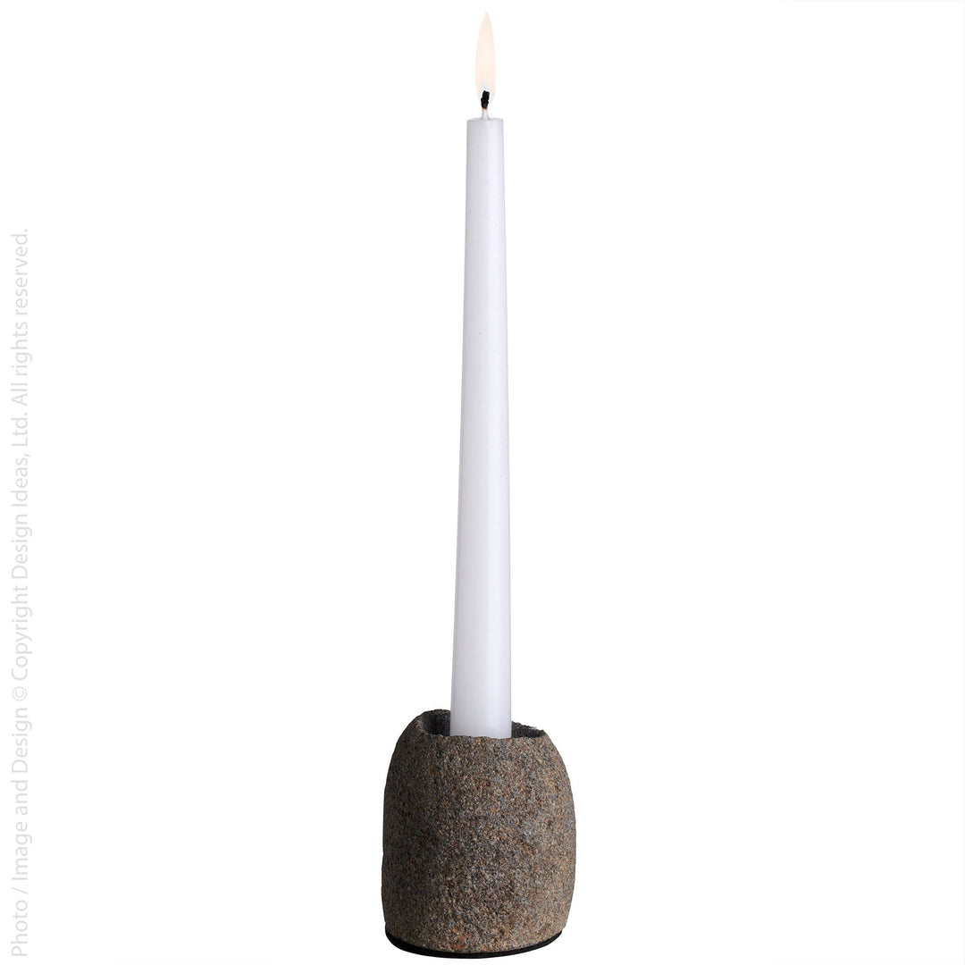 Stone candleholder