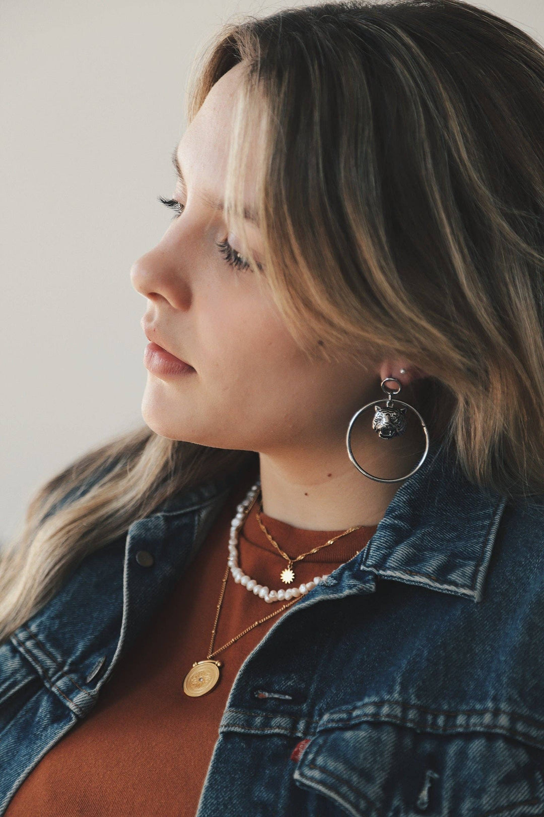 Evans Tiger Stud Earrings