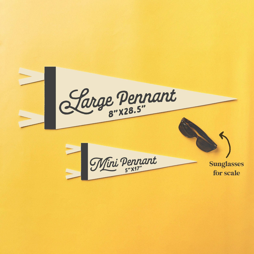Palm Springs California Felt Pennant : Mini Pennant
