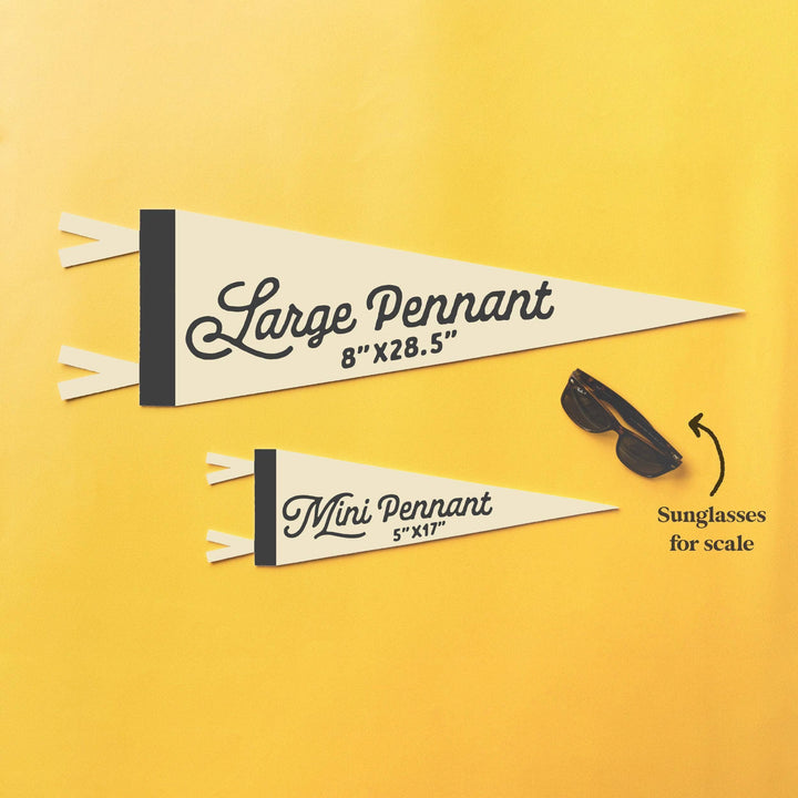 Palm Springs California Felt Pennant : Mini Pennant