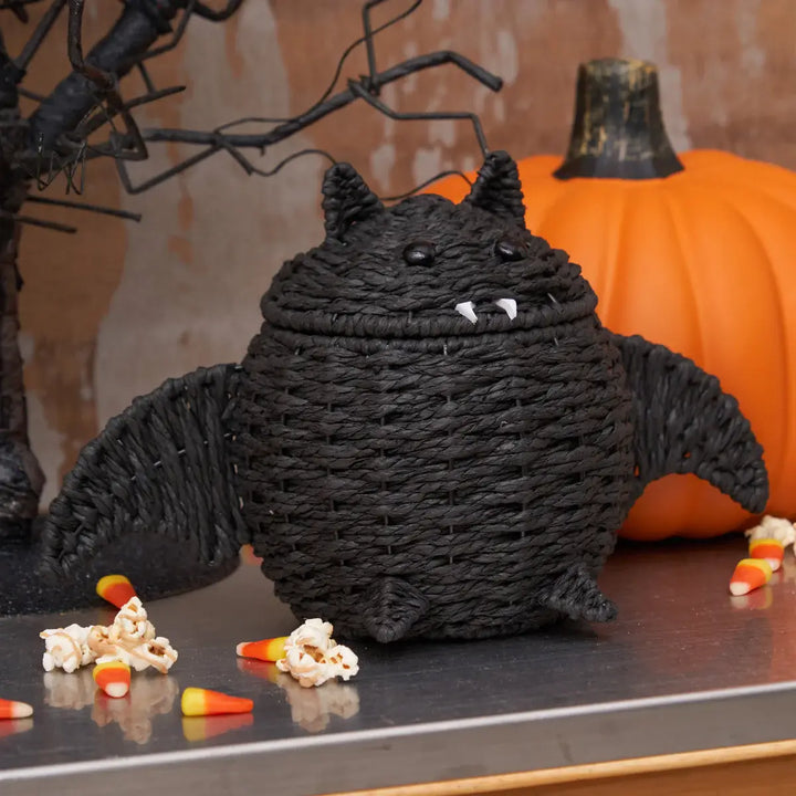 Halloween Bat Shaped Handwoven Basket