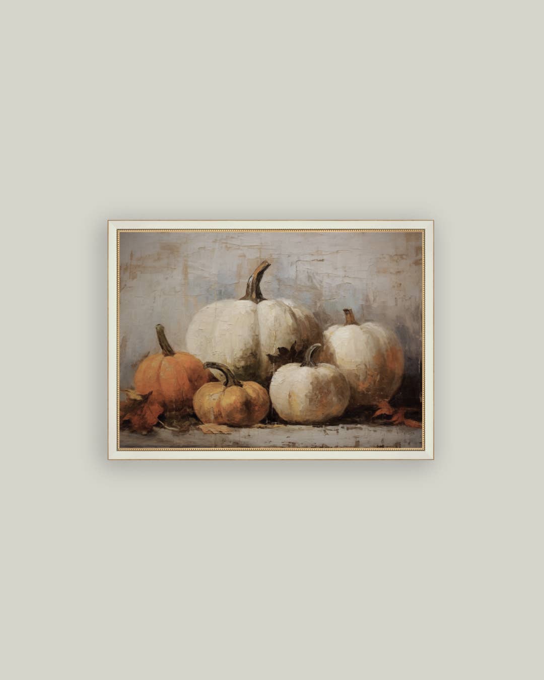 Vintage Pumpkins Framed Antique