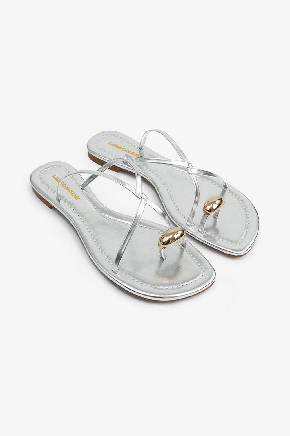 Criscross Gold Toe ring Sandals