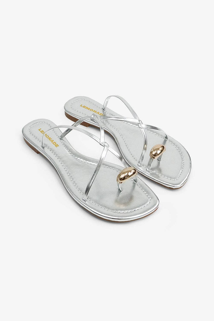 Criscross Gold Toe ring Sandals