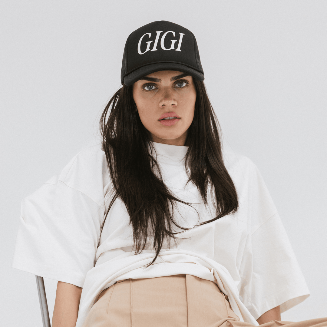Gigi Foam Trucker Hat: Black