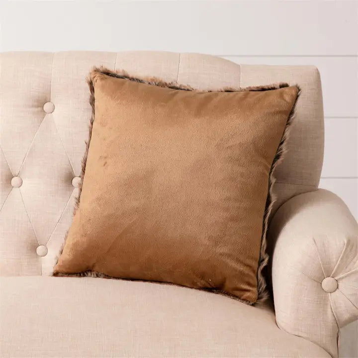 Faux Caribou Fur Pillow